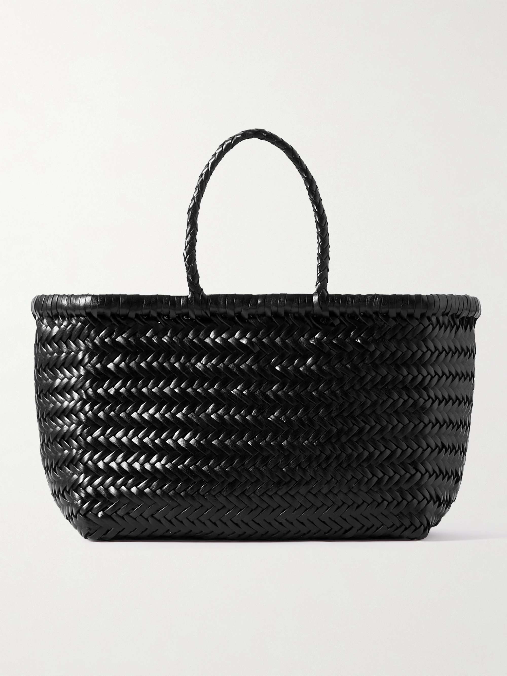 DRAGON DIFFUSION Bamboo Triple Jump small woven leather tote | NET