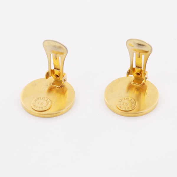 CELINE セリーヌ ロゴサークル イヤリング ユーズド 中古(ゴールド