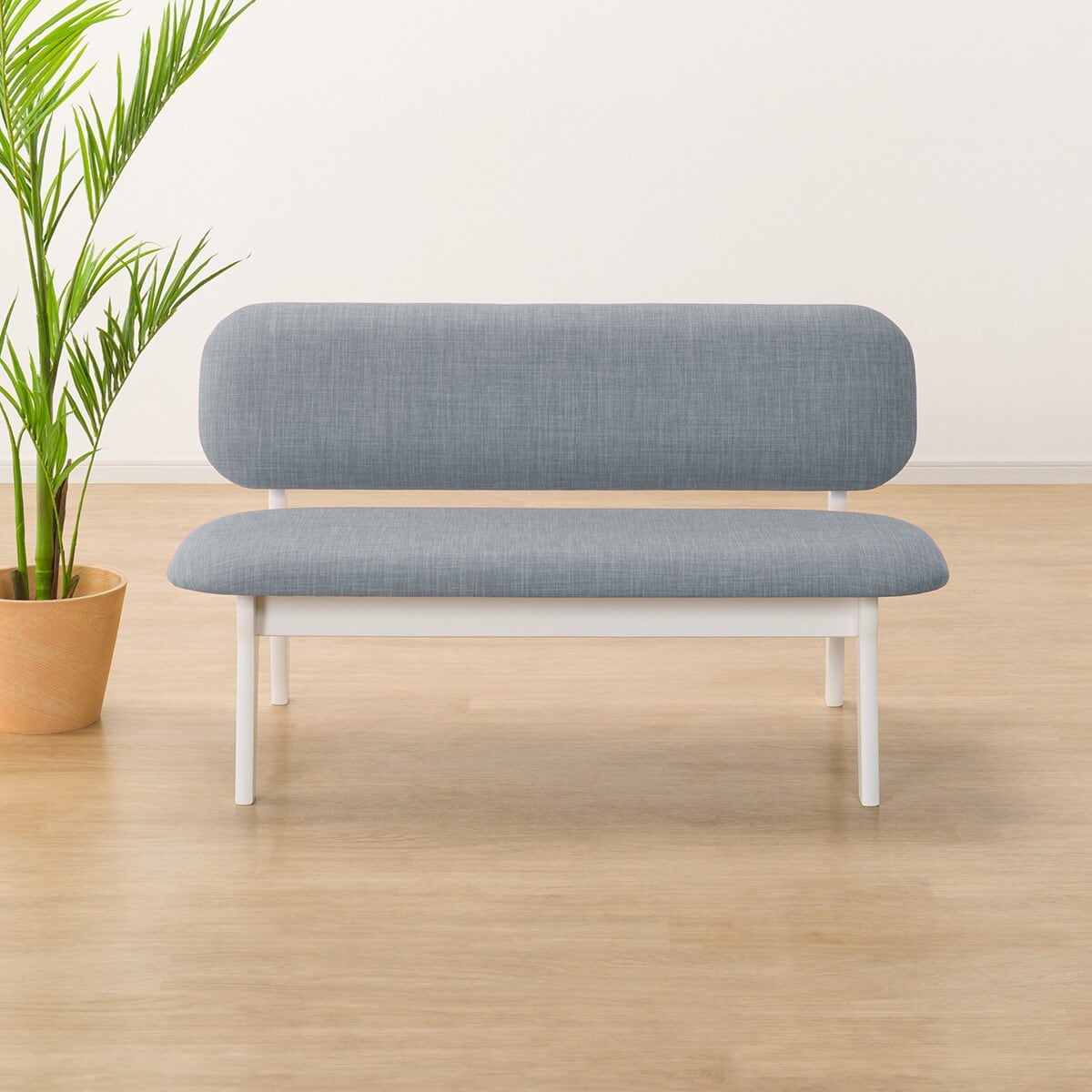 リビングダイニング2人用チェア(リラックスワイドNシールド布 WH/GY