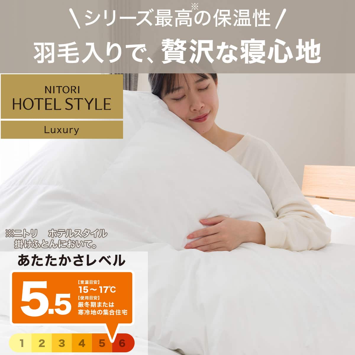 ホテルスタイル掛ふとん セミダブル(Nホテル ラグジュアリー K2517SD