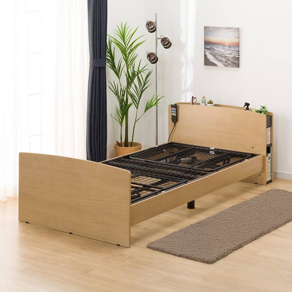 非課税】電動シングルベッドフレーム(ライズ3 2M-C LBR) | ニトリ