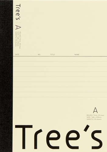 Tree's・A5・7mm罫・クリーム | 日本ノート株式会社