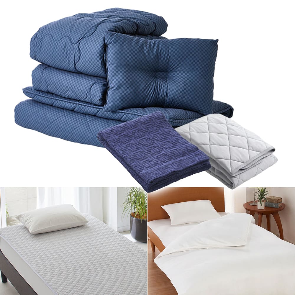 日本製カバー付き365日使える10点布団セット（掛け布団2点・敷き布団