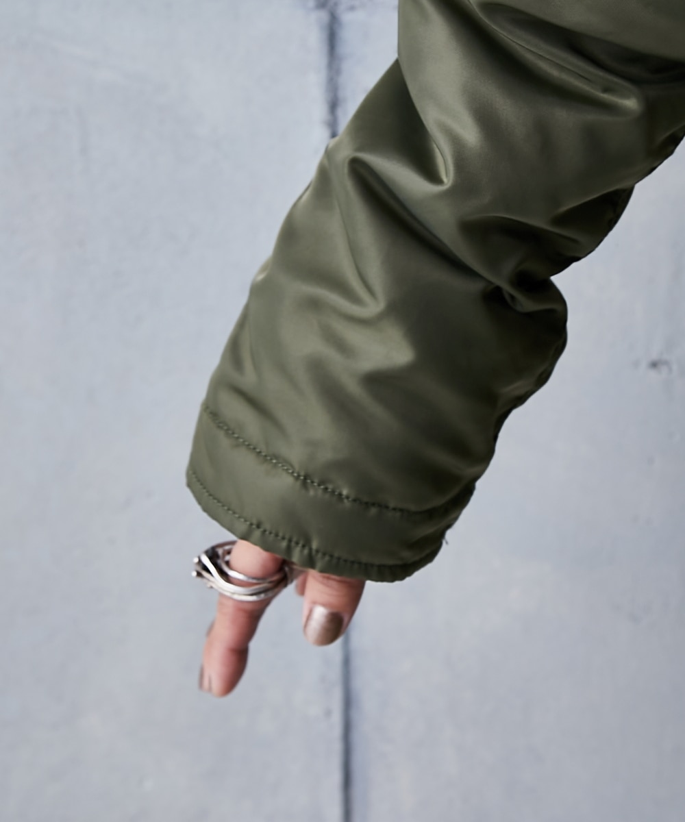 カラーフェイクファー付N‐3Bブルゾンコート＜大きいサイズ有＞GEVS