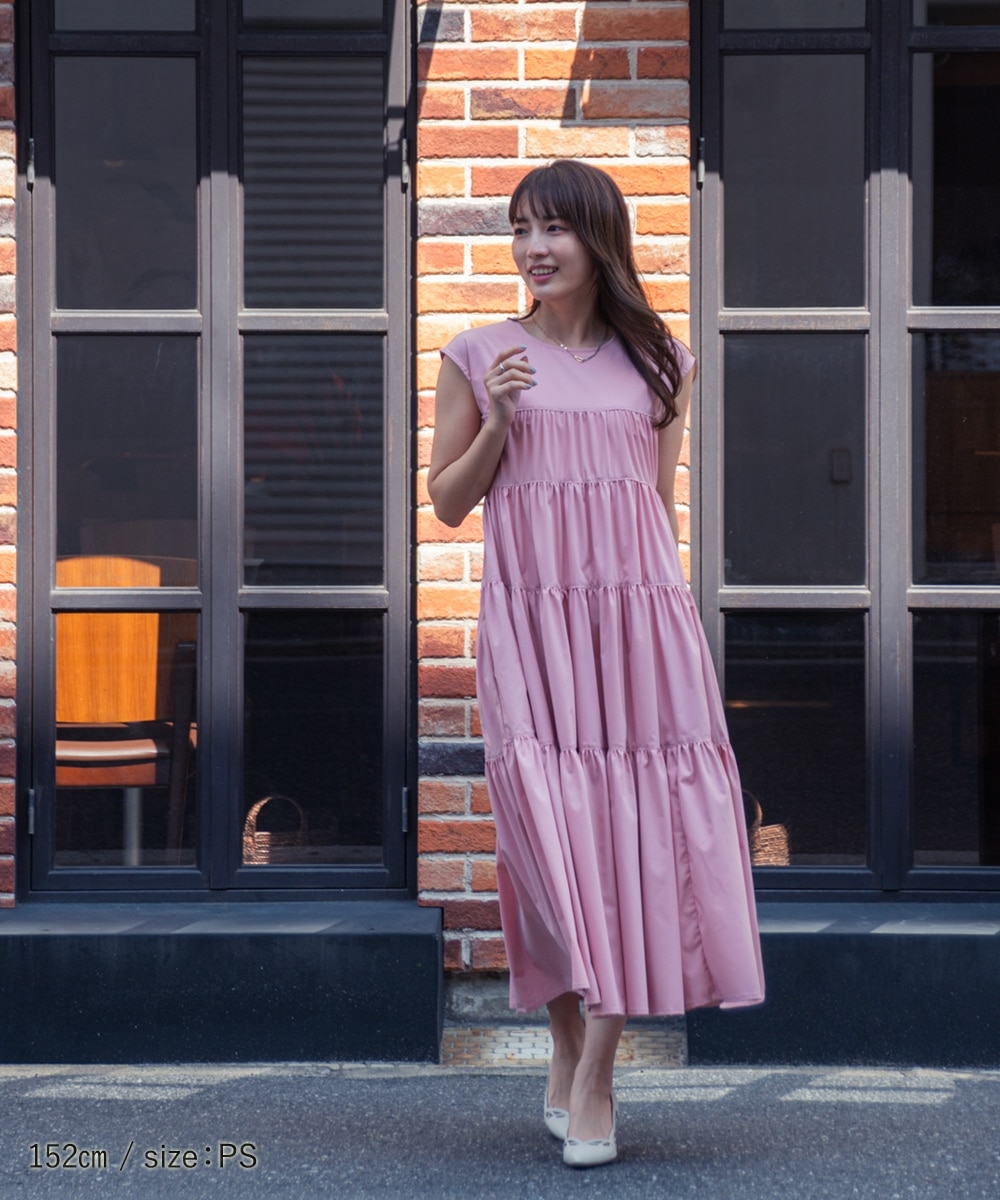 小さいサイズ 【hiiさんコラボ】ノースリーブワンピース 低身長さん