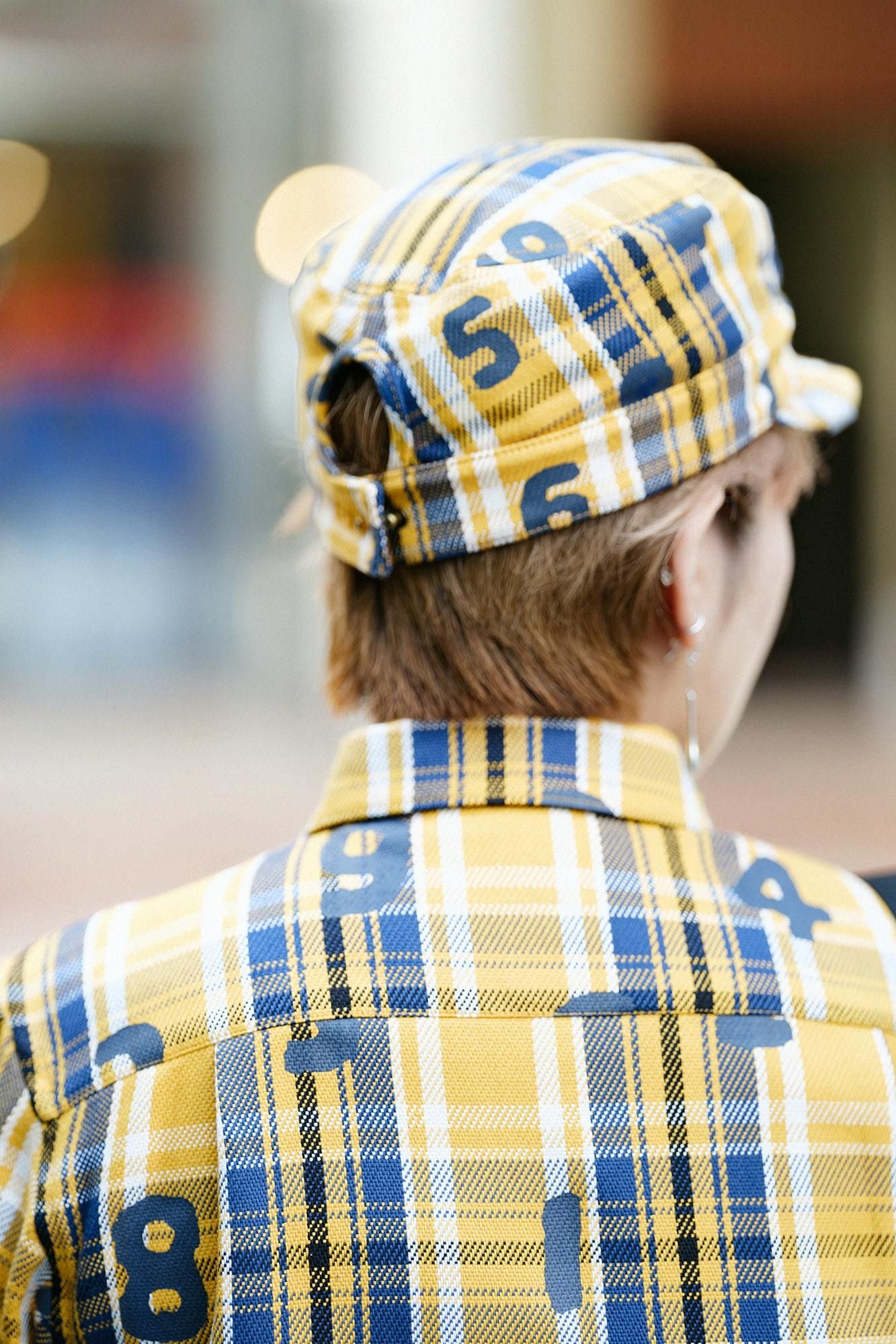 ヘビーツイルチェック BIKE ワークキャップ／SO-SU-U 黄金色（こがねいろ）