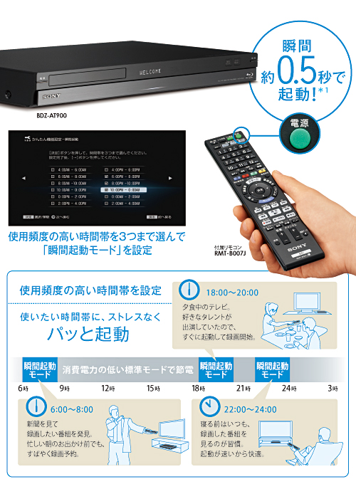 BDZ-AT300S 特長 : 快適操作 | ブルーレイディスクレコーダー | ソニー