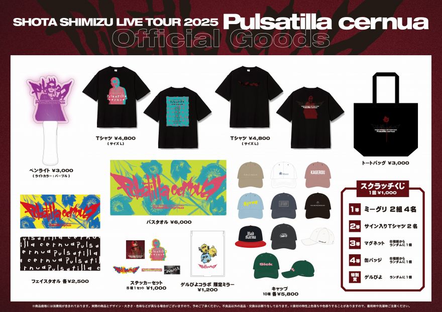 ツアーグッズ発表！& グッズ先行販売のご案内（8月27日更新） | 清水