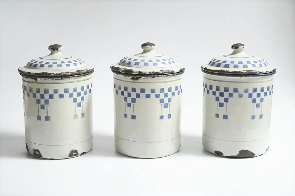 フランスのアンティークホーローキャニスター「cafe(カフェ