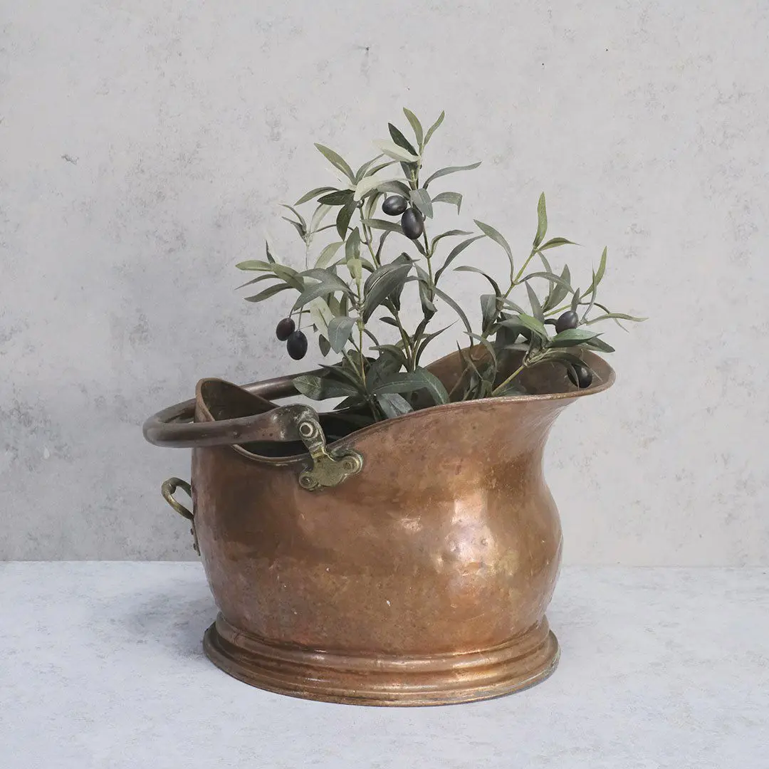 アンティークコールバケツ 石炭入れ イギリス 銅 19世紀 アンティーク