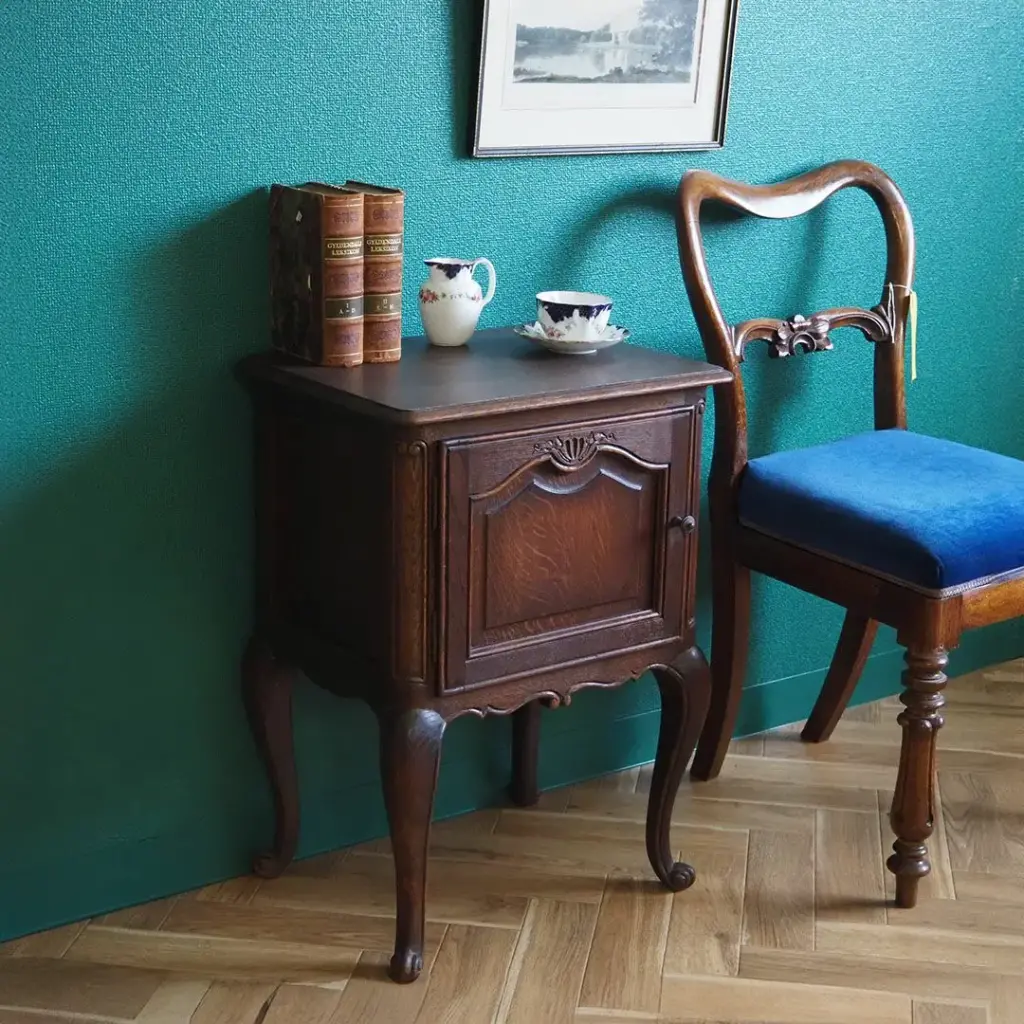 アンティークベッドサイドサイドキャビネット フランス ナイトテーブル