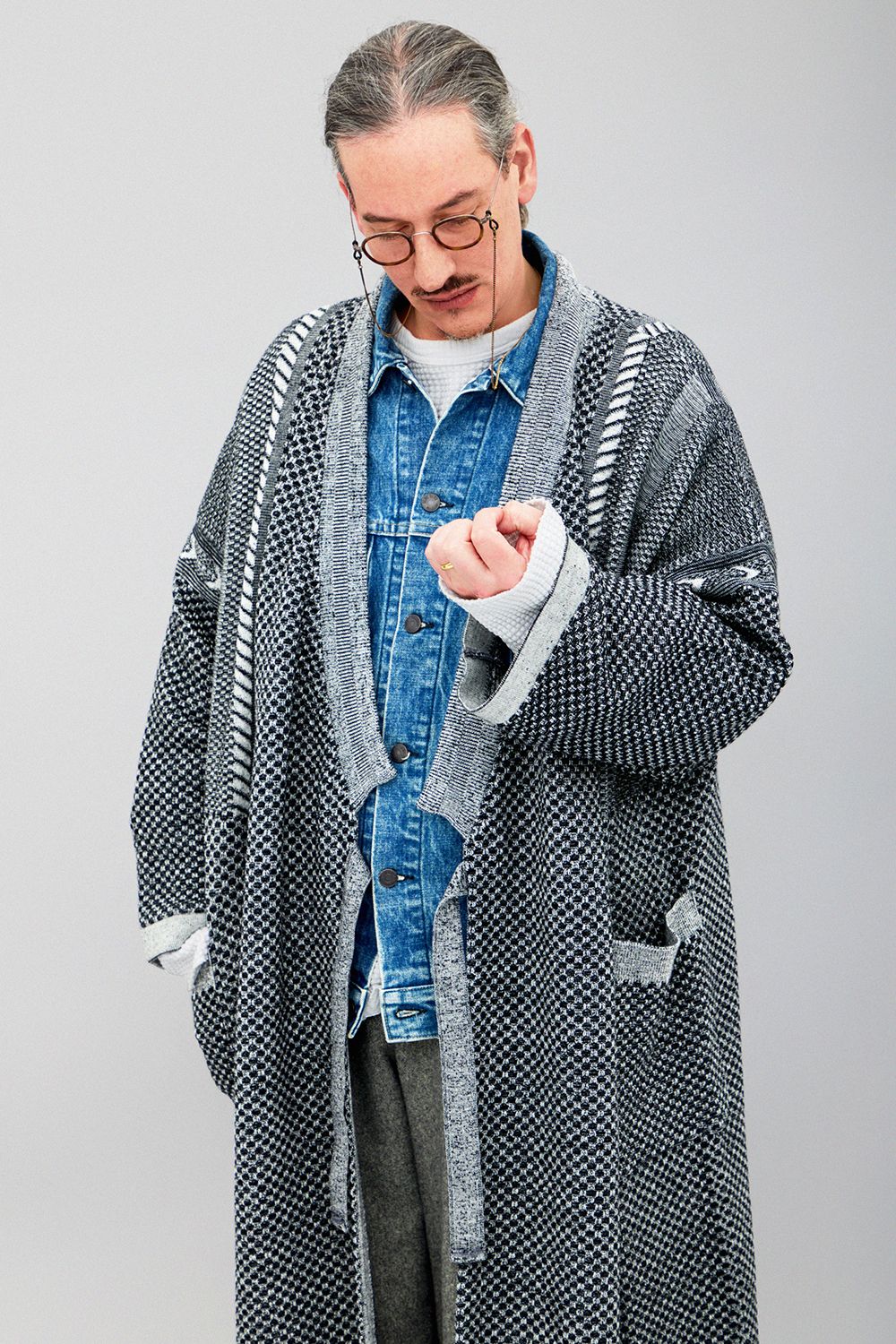 YASHIKI - 【25AW】Yukiato Knit Coat(MIX GRAY) | Salty