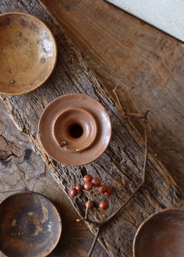 灯火器 灯明皿 たんころひょうそく 古道具 金継 一輪挿し 急須台