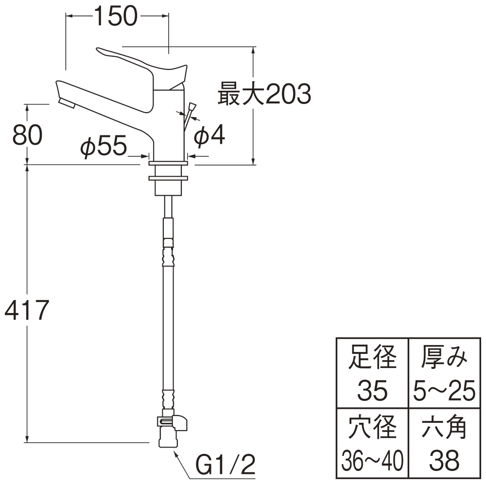 シングルワンホール洗面混合栓 | 商品のご案内 | SANEI｜デザイン性に