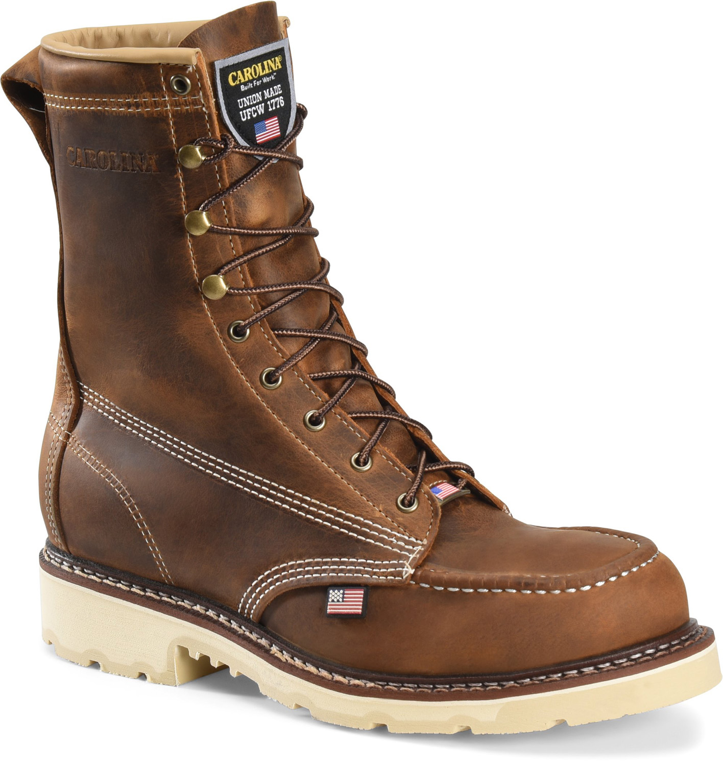 CA7516 Carolina Ferric USA Men's Steel Toe EH 8 Inch Work Boot
