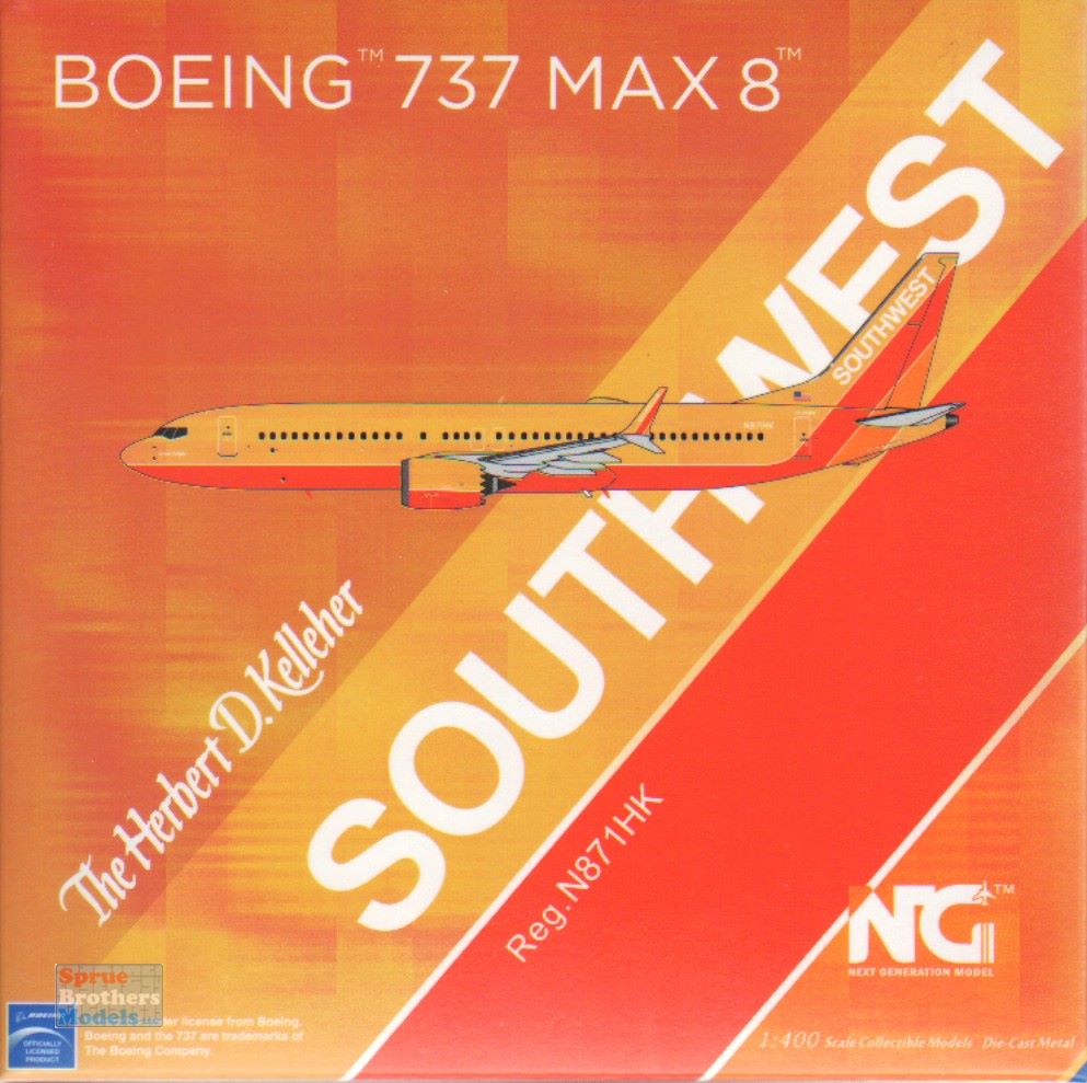 NGM88001 1:400 NG Model Southwest Airlines B737 Max8 Reg #N871HK