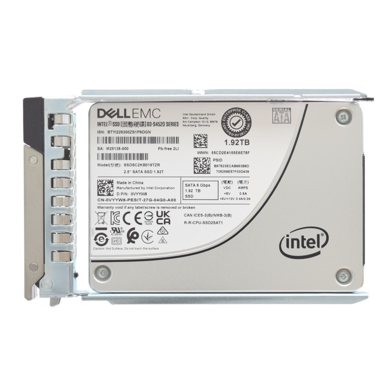 Dell KXNX5 1.92TB SATA-6Gbps Read Intensive 1DWPD 2.5Inch Hot Plug