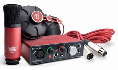 Focusriteよりインターフェイス＋ヘッドホン＋コンデンサーマイクの