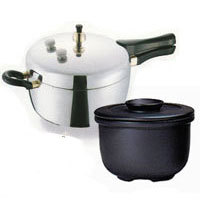 平和圧力鍋 PC-28A＋カムカム鍋2400型セット【鋳物屋】 ピース圧力鍋
