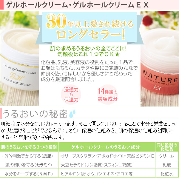 ナチュール ゲルホームクリームEX（詰替）（500g）【ナユタ】 ゲル