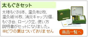 ビワ葉温灸療法 太棒もぐさ温灸セット【三栄商会】