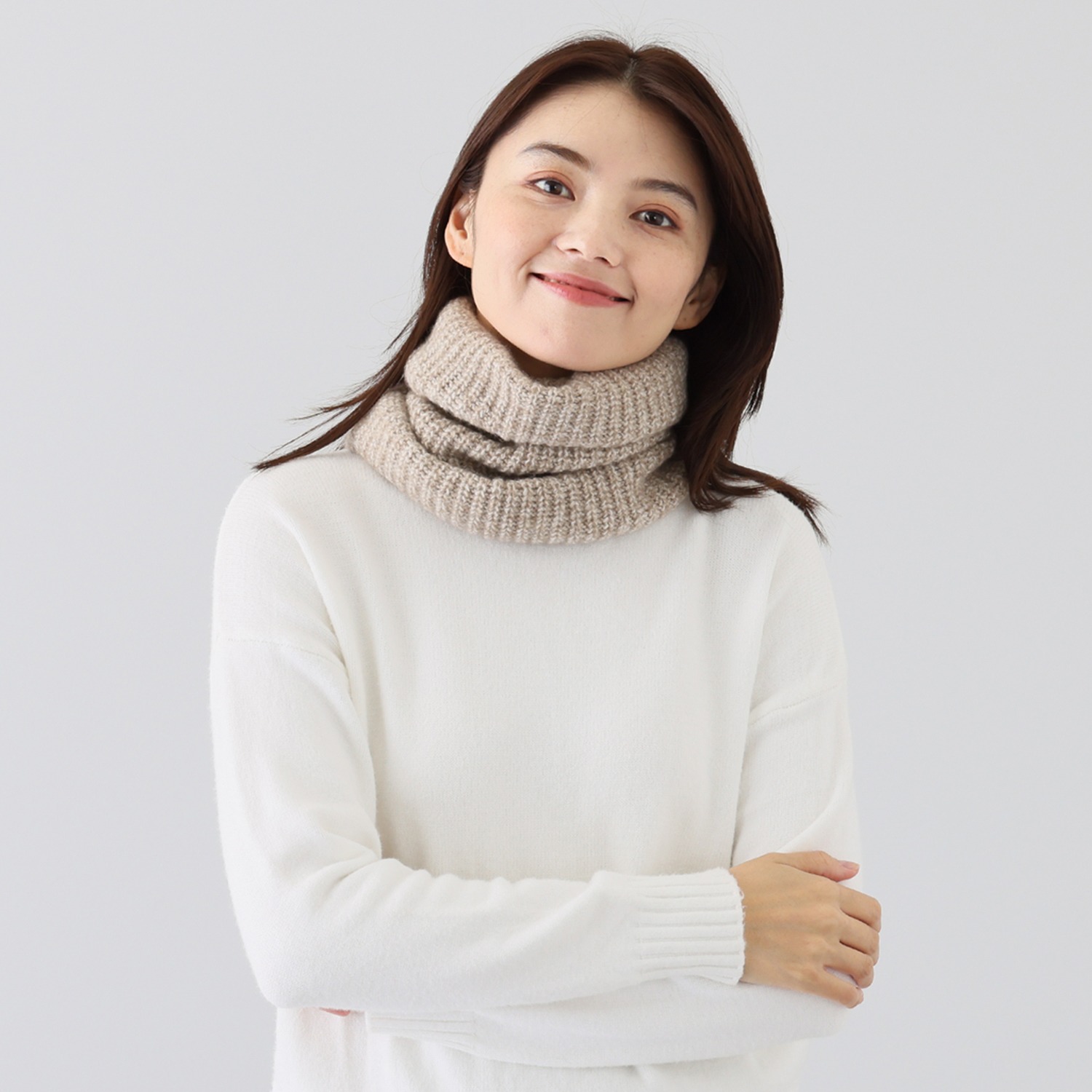 CA & Co. カシミヤ ネックウォーマー グレー