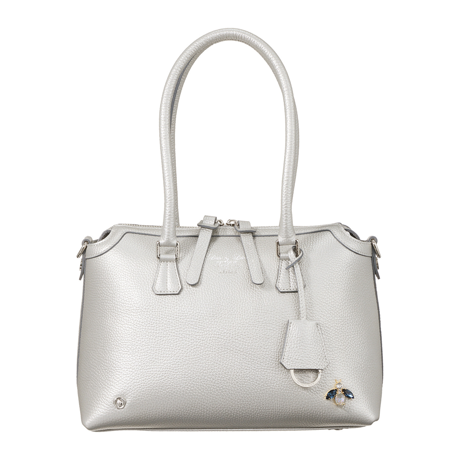 エーディエムジェイ THE BEE 牛革シュリンク型押し ボストン