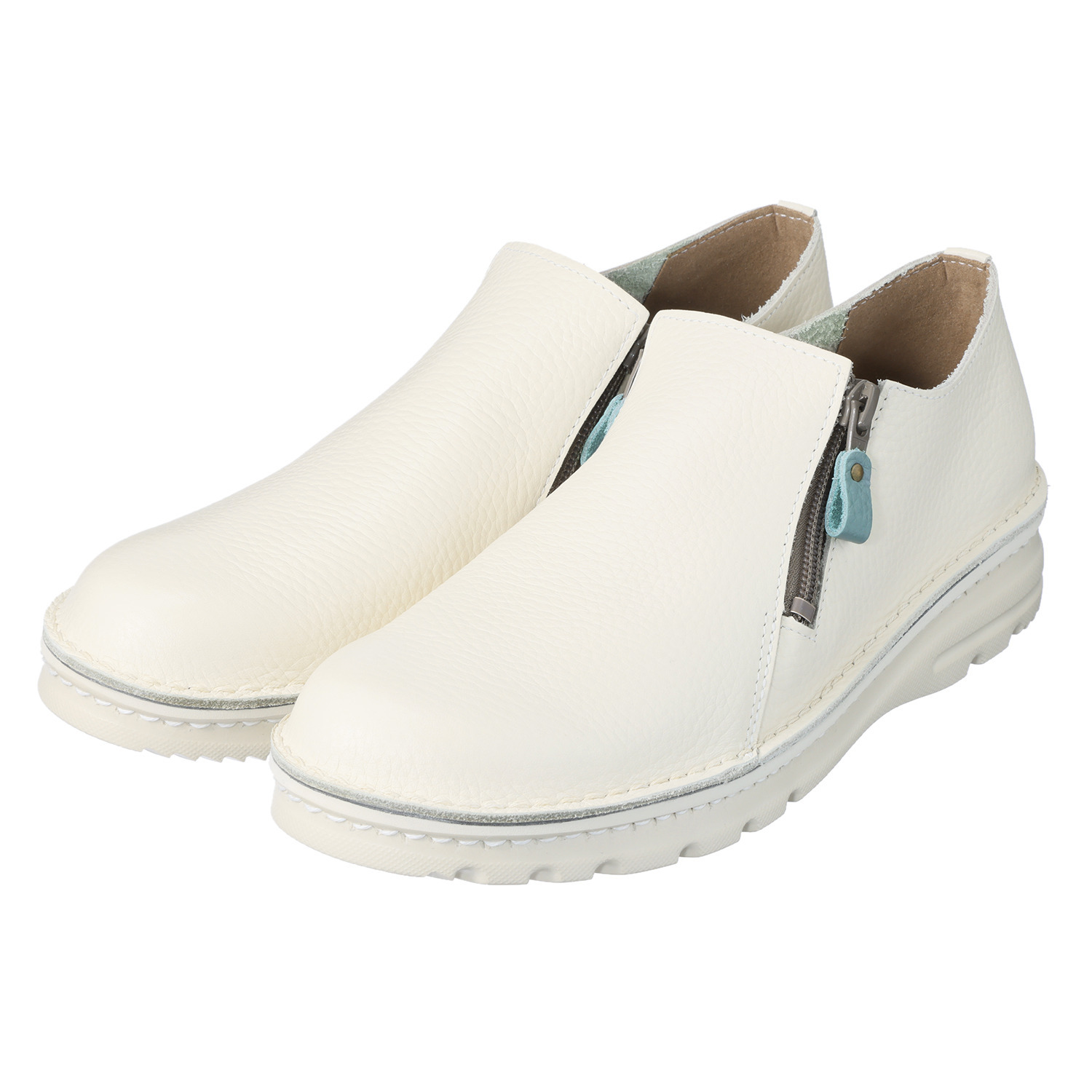 JSハートレーベル ＜日本製＞ 姫路レザー 軽量 ダブルジップ