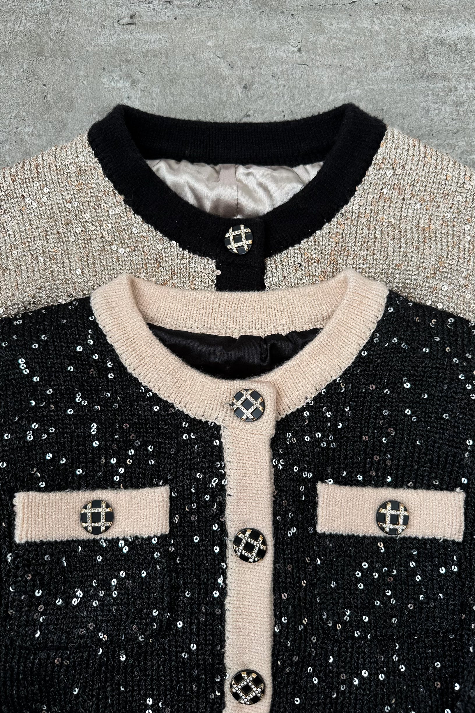 Brilliant bicolor cardigan – shéller / シェリエ