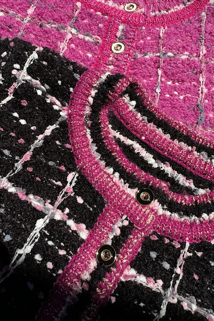 check tweed cardigan – shéller / シェリエ