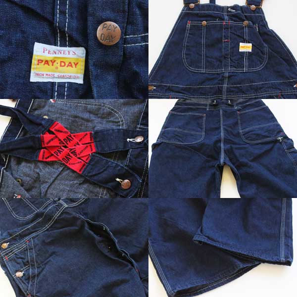 50s PENNEY'S PAYDAY ローバック インディゴ デニム オーバーオール