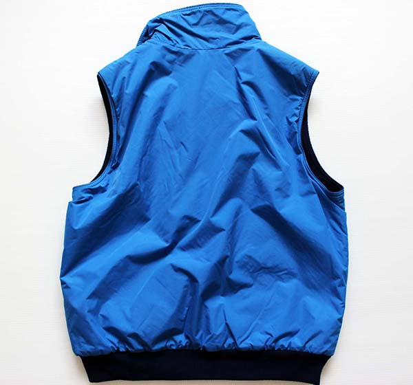 80s patagoniaパタゴニア フリース ナイロンベスト 青 L☆シェルド
