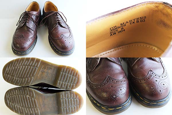 英国製 DR.MARTENSドクターマーチン ウイングチップ レザーシューズ 茶