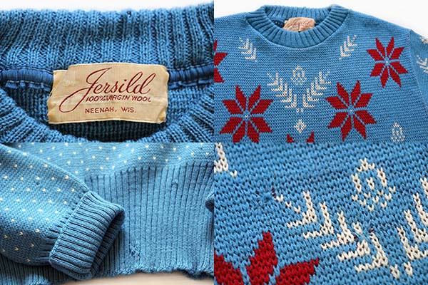 50s Jersild 雪柄 ジャガード ウールニット セーター - Sixpacjoe Web Shop