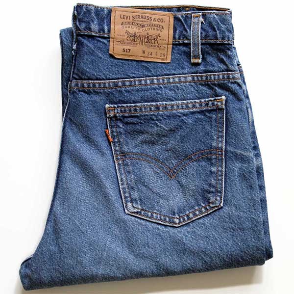 90s USA製 Levi'sリーバイス 517 デニムパンツ w34 L29☆ブーツカット