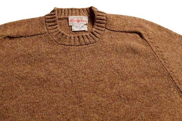 70s 英国製 Alan Paine サドルショルダー シェットランド ウールニット