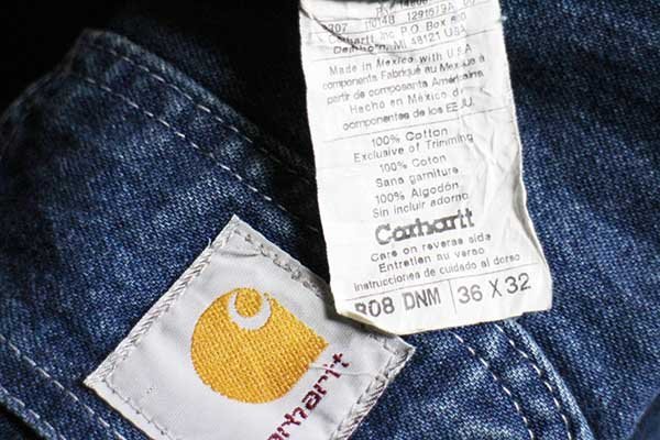 00s メキシコ製 carharttカーハート デニム オーバーオール w36 L32