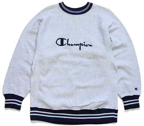90s USA製 Championチャンピオン スクリプト ビッグロゴ刺繍