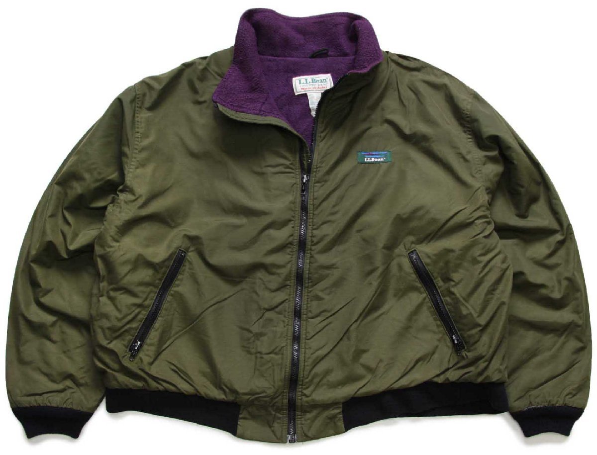 90s USA製 L.L.Bean ウォームアップ フリースライナー ナイロン