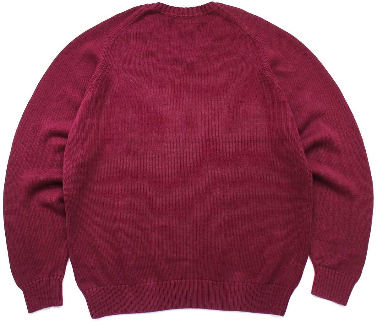 90s USA製 LANDS'ENDランズエンド KEITH VALLY RANCH刺繍 Vネック