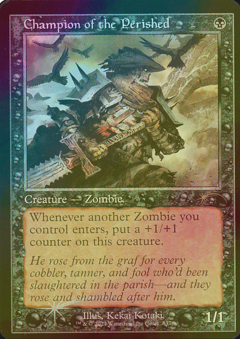FOIL] 滅びし者の勇者/Champion of the Perished (旧枠) 【英語版