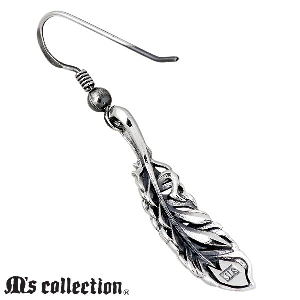 M's collection エムズ コレクション フェザー シルバー フック ピアス