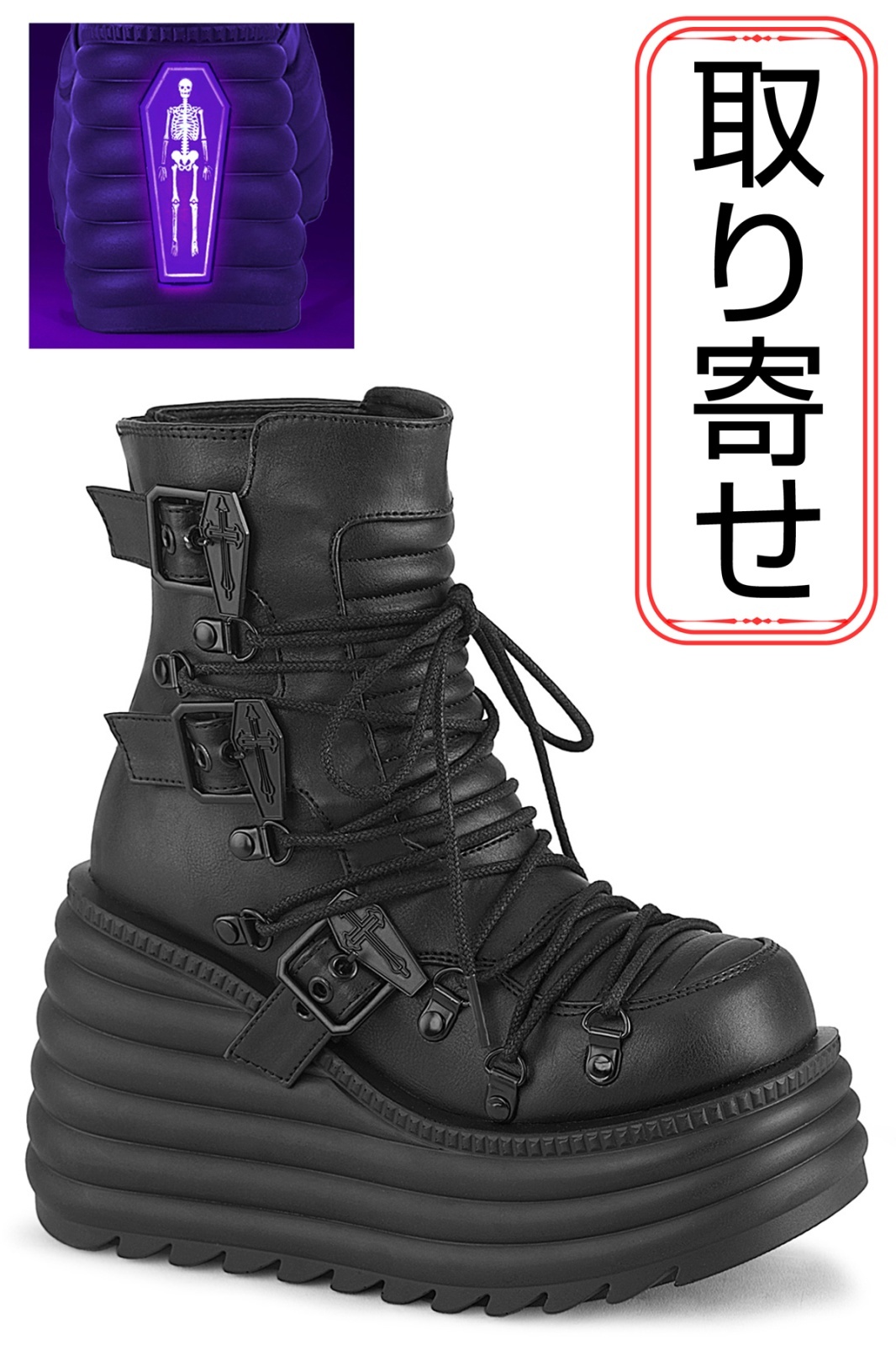 取り寄せ]MORTE-68 / 厚底ブーツ【DEMONIA】 | Spider Rock Web