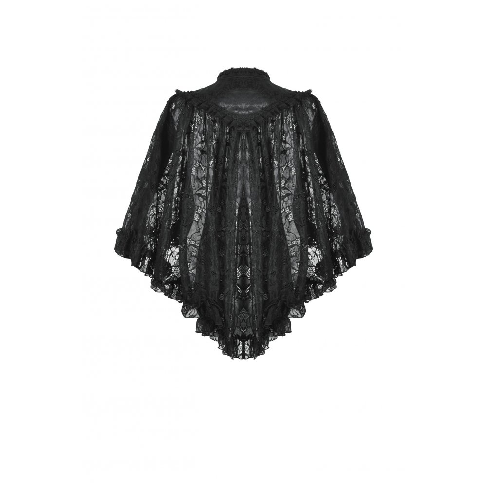 Gothic Elegant Vintage Lace Oversized Sleeves Cape / ボレロ【DARK