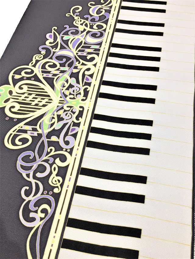 ピアノ 十日町友禅染帯 九寸名古屋帯 島善織物｜着物セレクト専門店