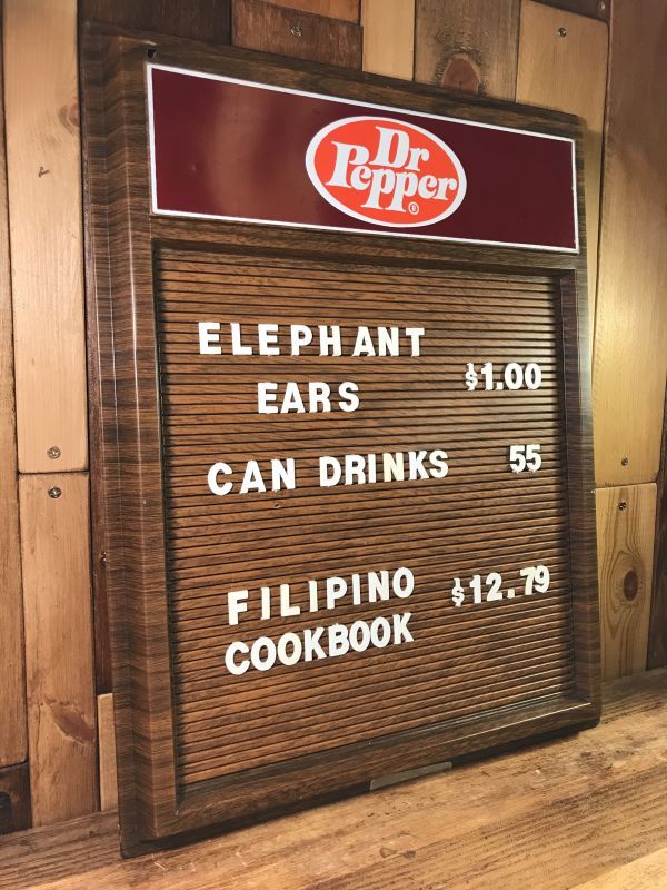 Dr Pepper Wall Menu Sign Board ドクターペッパー ビンテージ