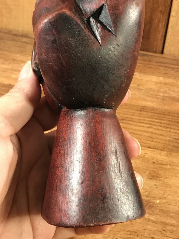Middle Finger Fuck Sign Wooden Figurine ファックサイン ビンテージ