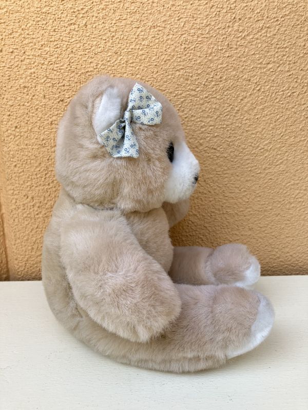 Muffin Family Ribbon Bear くま ビンテージ ぬいぐるみ ベージュ