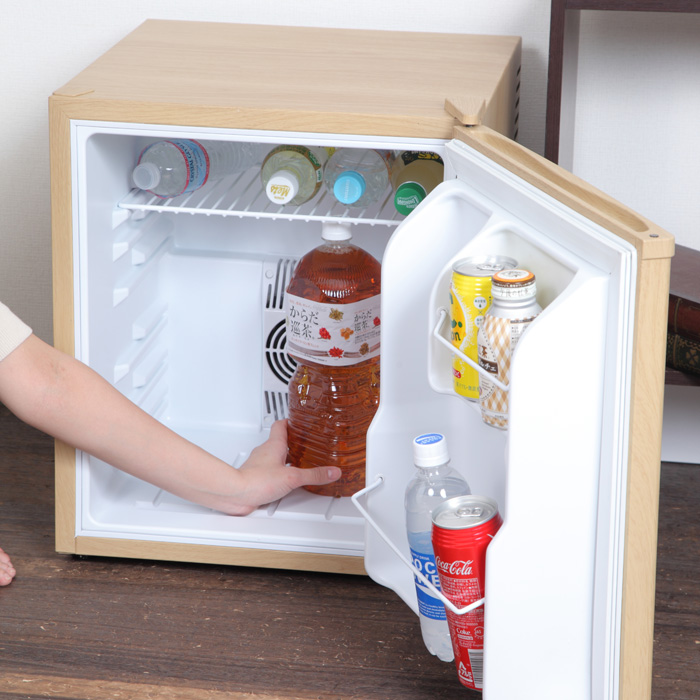 ペルチェ式 48リットル 1ドア電子冷蔵庫 ナチュラルウッド SR-R4805NWD