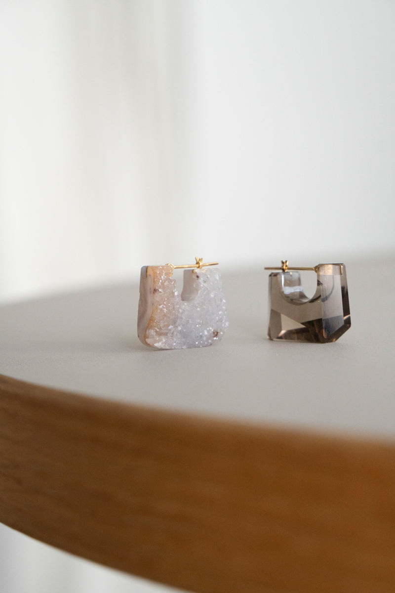 MONAKA jewellery Smoky quartz rock pierce モナカジュエリー